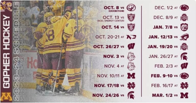 minnesota gophers hockey tv schedule